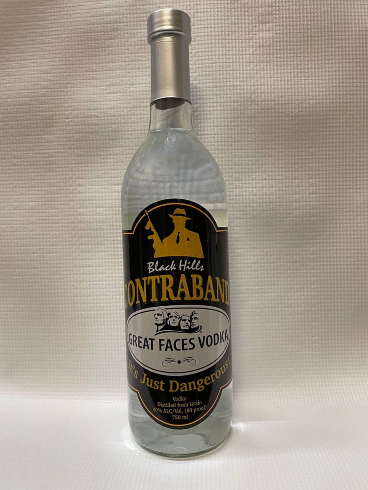 Black Hills Contraband bottle of Great Faces Vodka